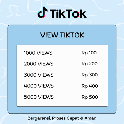 PROMO Murah Tiktok View | View Tiktok Permanen Berkualitas