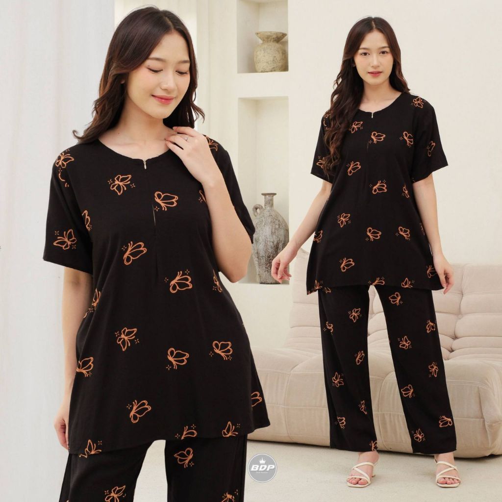 SETELAN WANITA LENGAN PENDEK / SETELAN WANITA TERBARU / BAHAN RAYON / LENGAN PENDEK / NYAMAN UNTUK B
