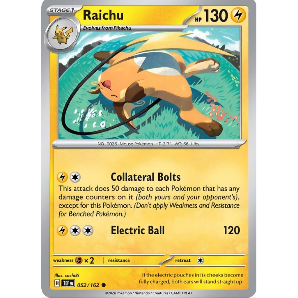 Tcg Pokemon Raichu Common Tef