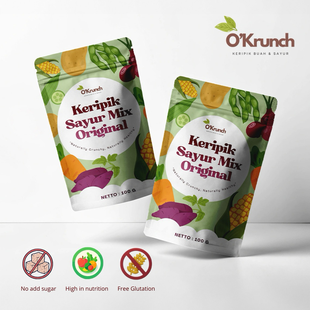 KERIPIK SAYUR MIX ORIGINAL 100 G - Sayur Kering