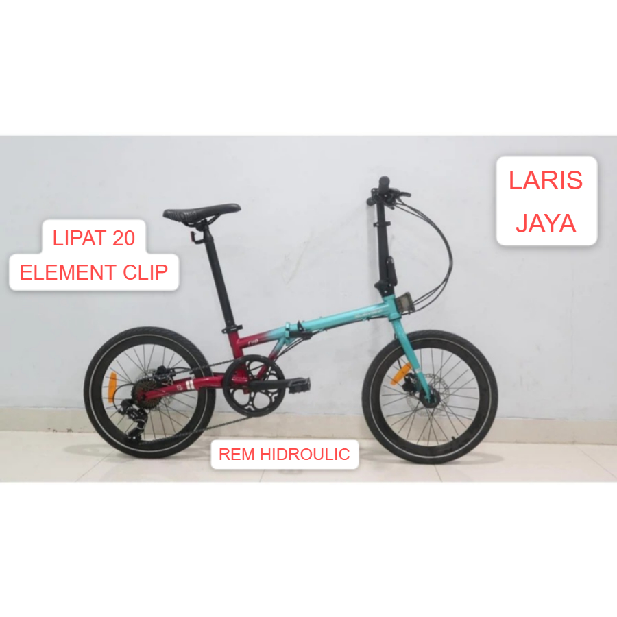 [ BONUS BELL ] PROMO SEPEDA LIPAT ELEMENT CLIP 8S SEPEDA LIPAT 20 INCH ELEMENT CLIP 8 SPEED , SEPEDA