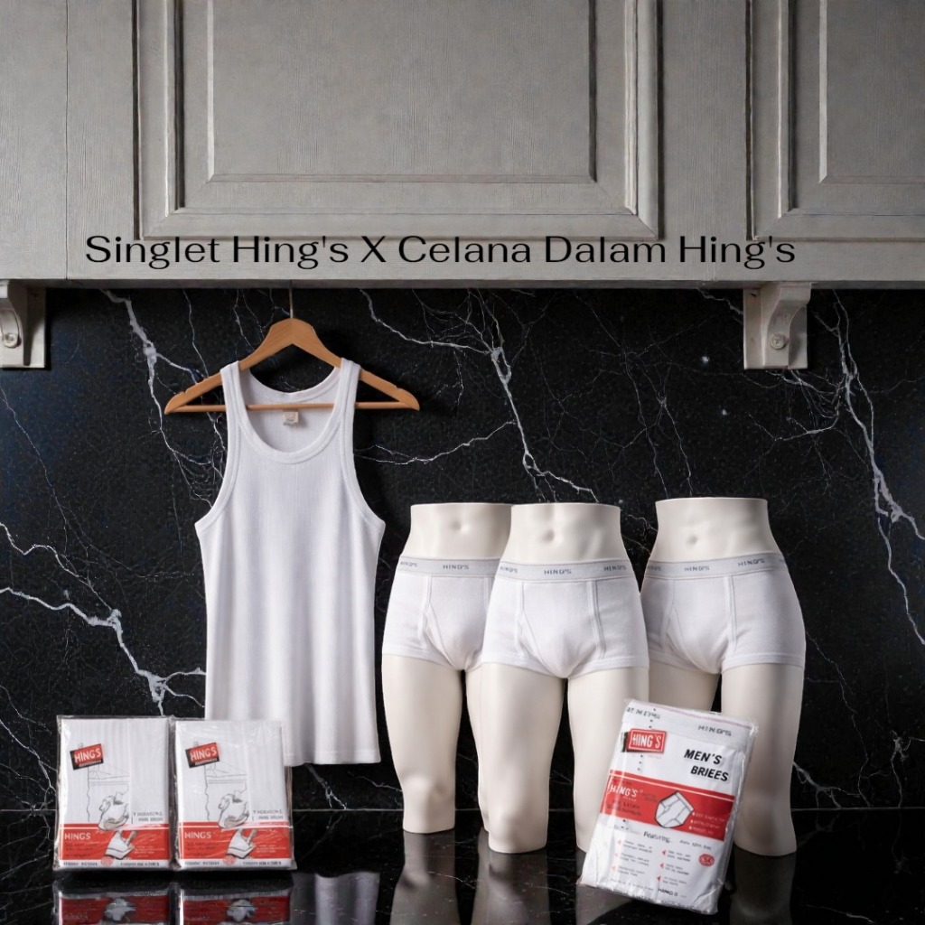 [3 PCS] CD HING'S Pria Dewasa Putih Katun | Celana Dalam Laki-laki HINGS | Rider Hing Underwear