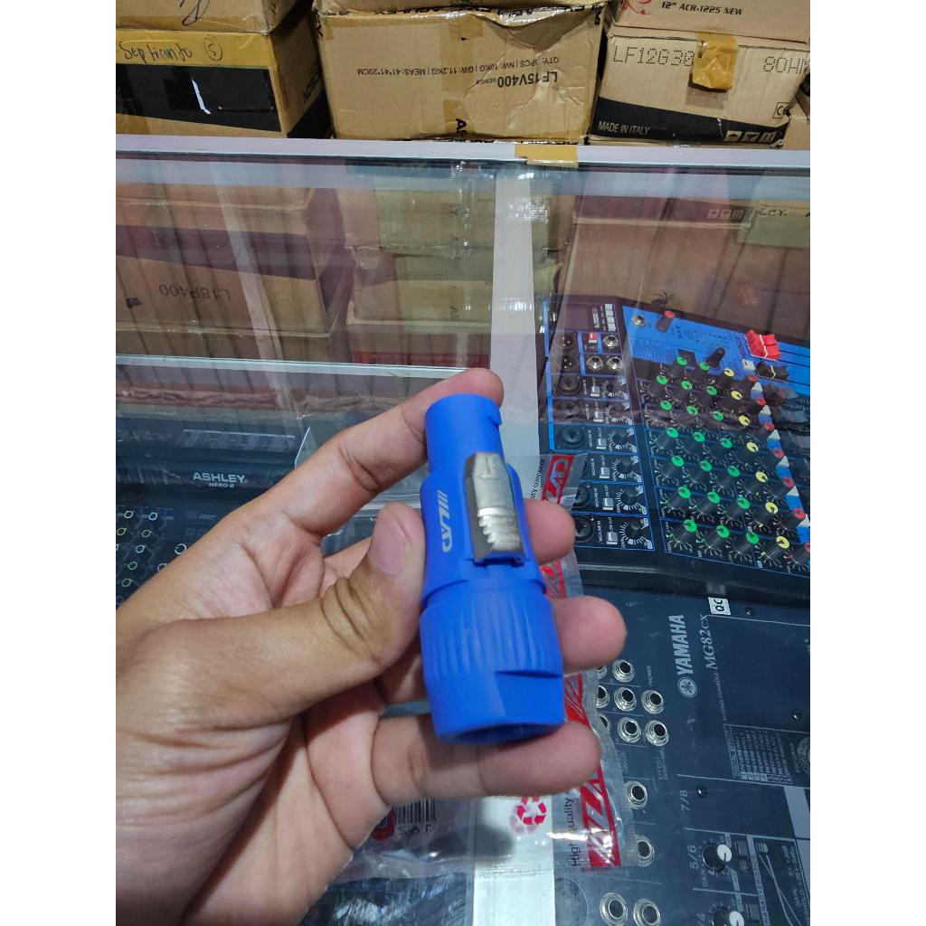 Jack Jeck Speakon Spikon Speaker 4pin LAD LD405B LD 405B Original Connector Speakon Speacon Biru Mal