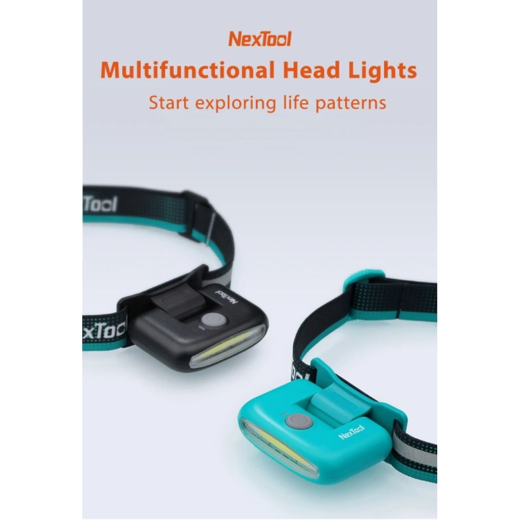 NexTool Senter Kepala LED COB Headlamp Flashlight Rechargeable IPX4 Waterproof
