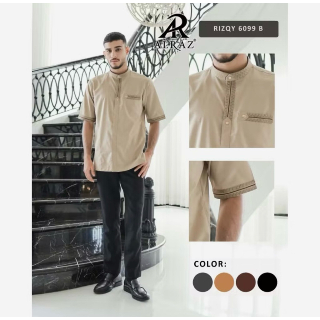 BAJU KOKO ALRAZ LENGAN PENDEK TERBARU