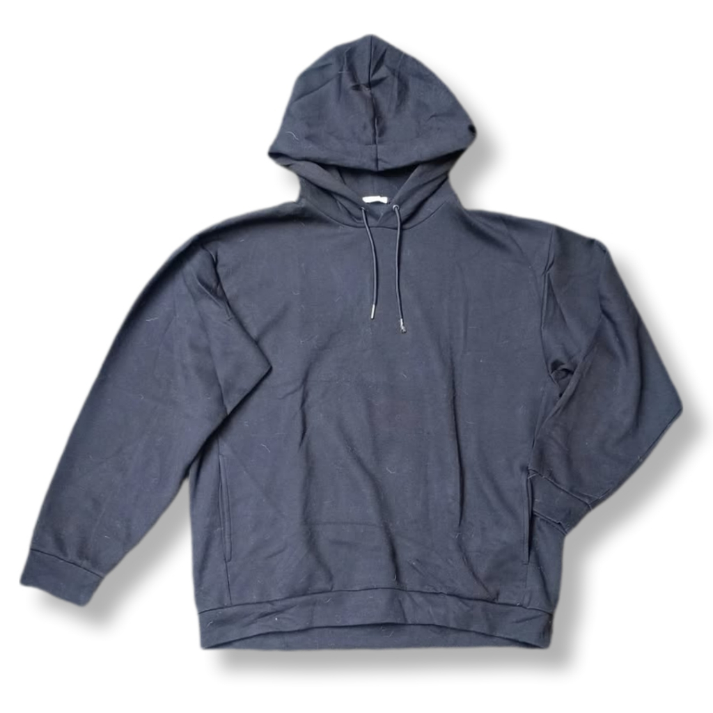 GU BLACK OVERSIZE HOODIE | OUTERWEAR | KDU