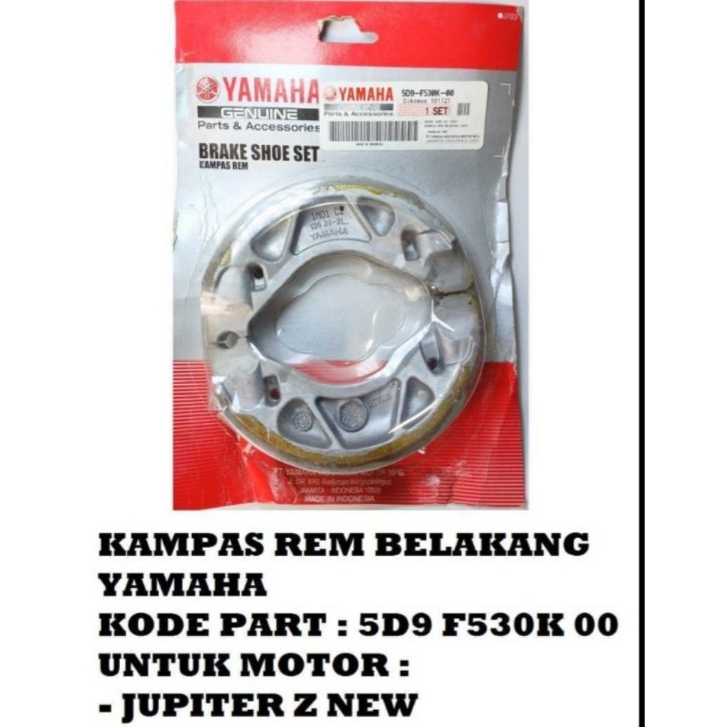 kampas rem belakang mio original