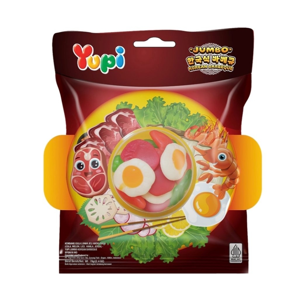 Yupi Permen Gummy Korean Barbeque 70 g