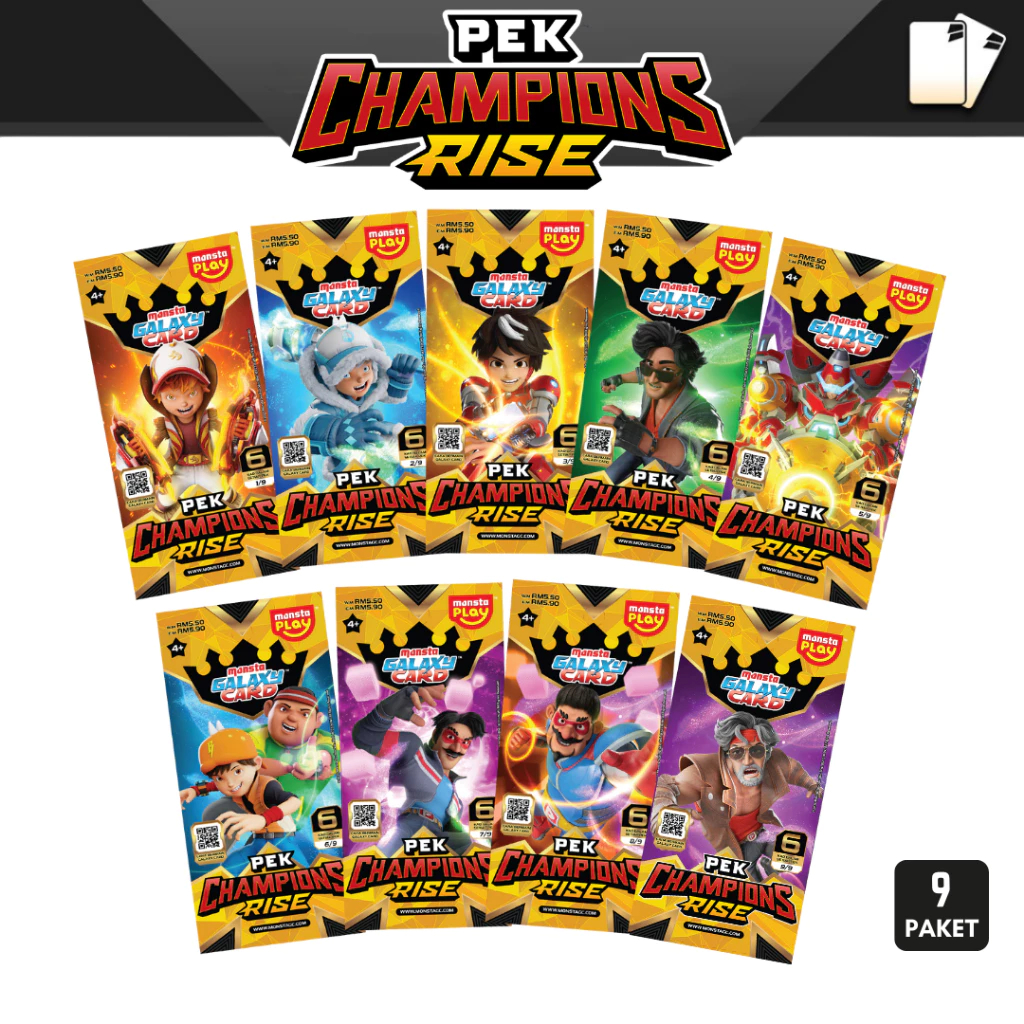 Pek Champion Rise - Boboiboy Monsta Galaxy Card Set Malaysia