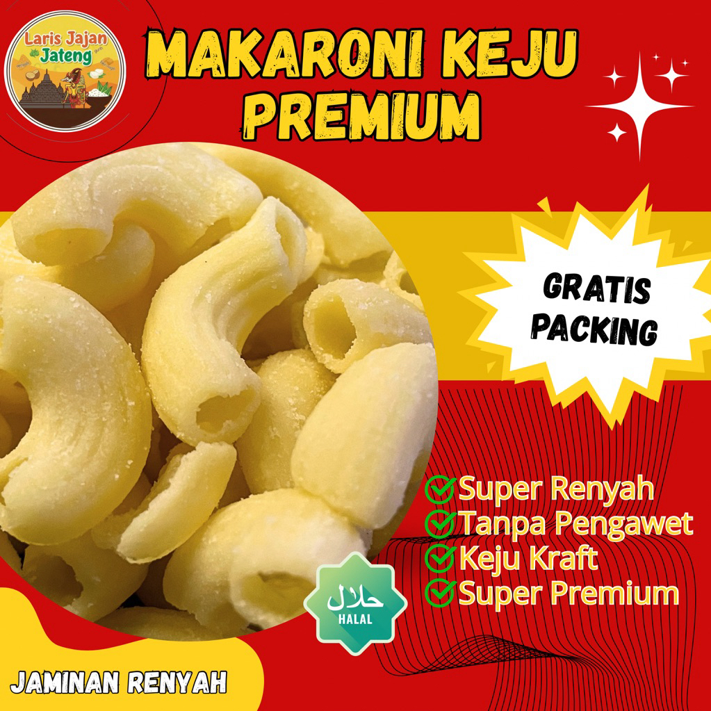 MAKARONI KEJU PREMIUM Makaroni Sultan 150 gram, bener bener kejunya kerasa jajan camilan premium