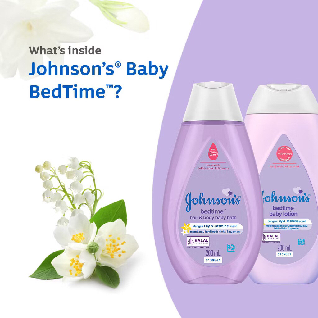 JOHNSON'S Bedtime Baby Lotion // Hair & Body Baby Bath 200 ml