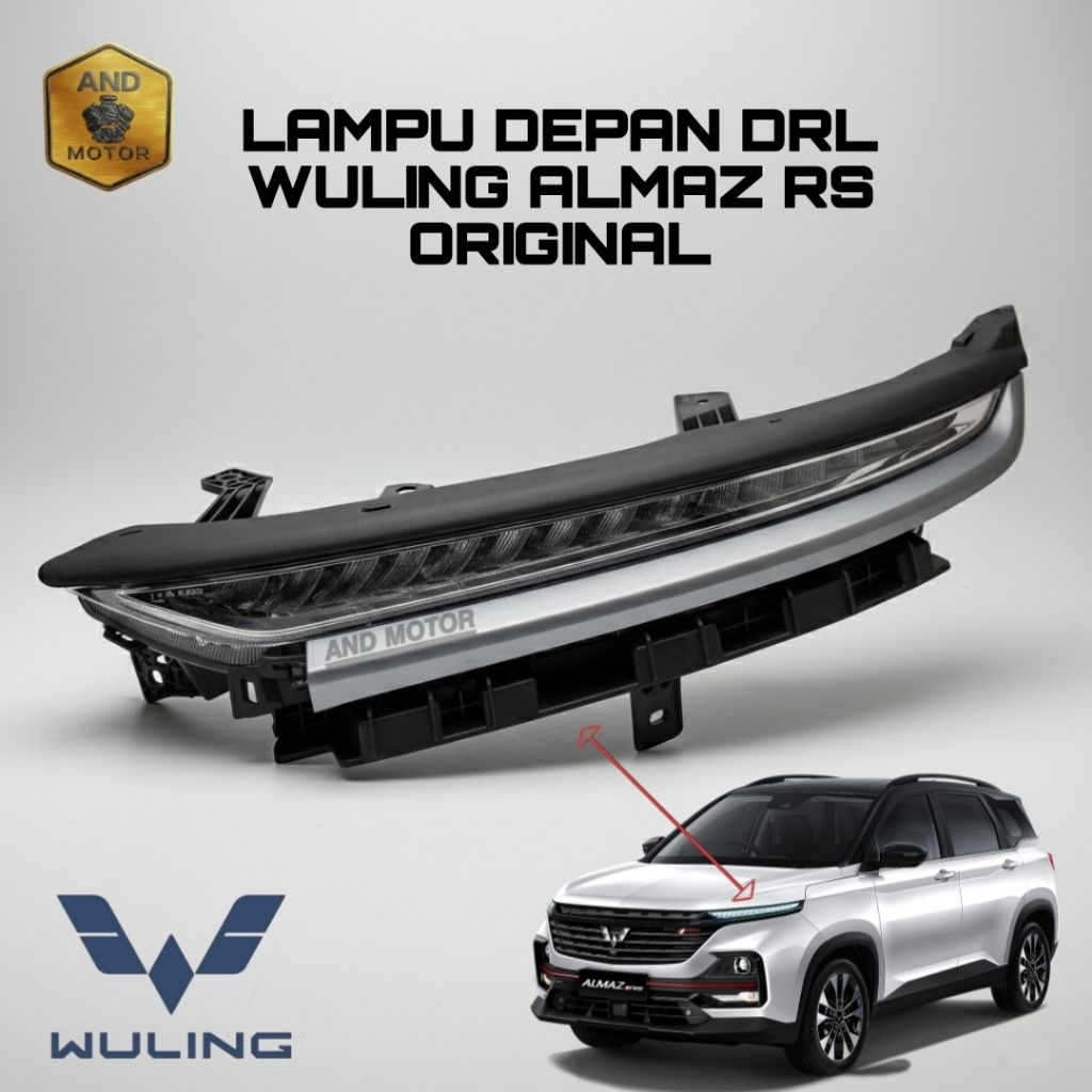 lampu depan DRL wuling ALMAZ RS ORIGINAL lampu alis depan DRL WULING ALMAZ kanan atau kiri lampu dep