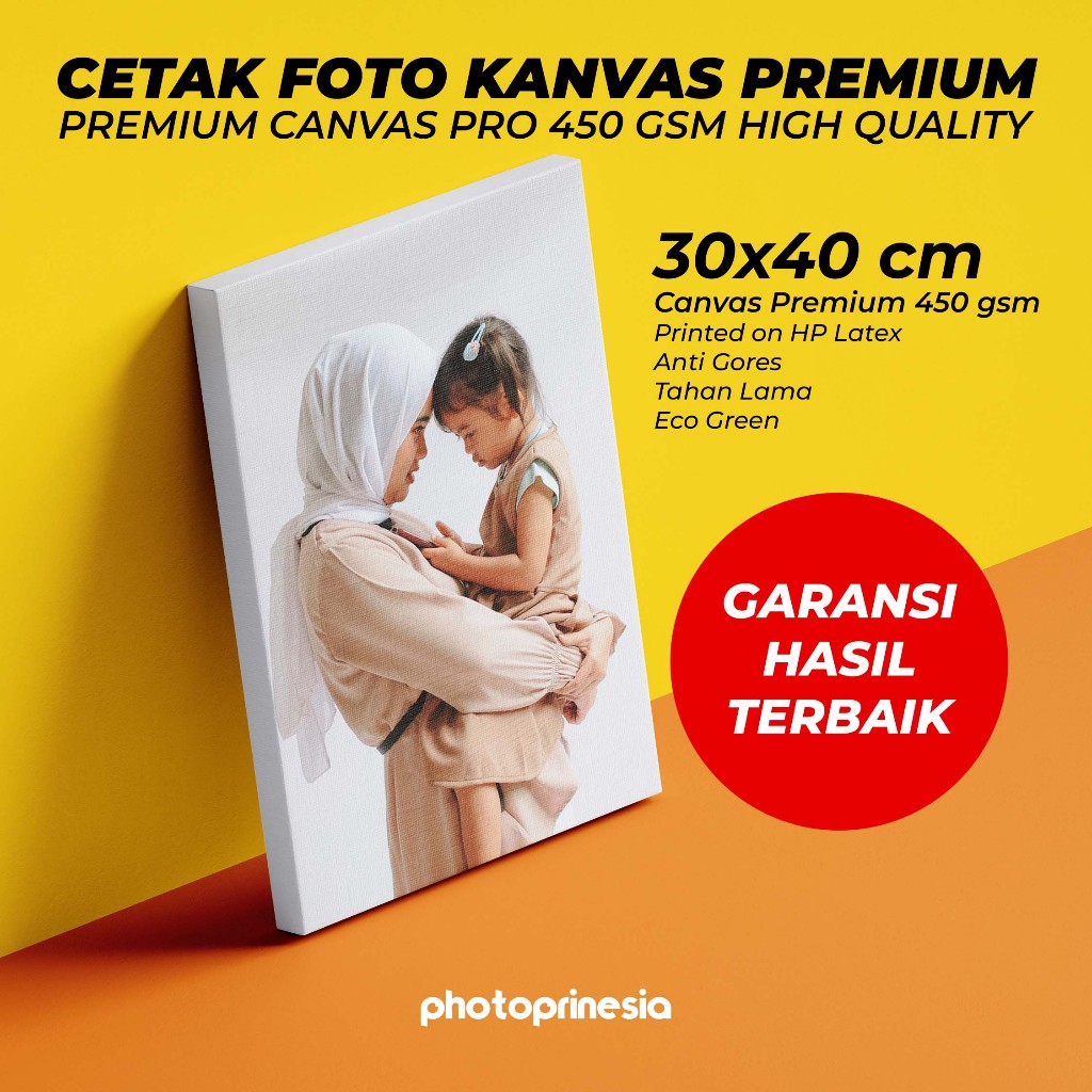 Cetak Foto Kanvas 30x40cm 12R / Canvas Photo Print + Spanram