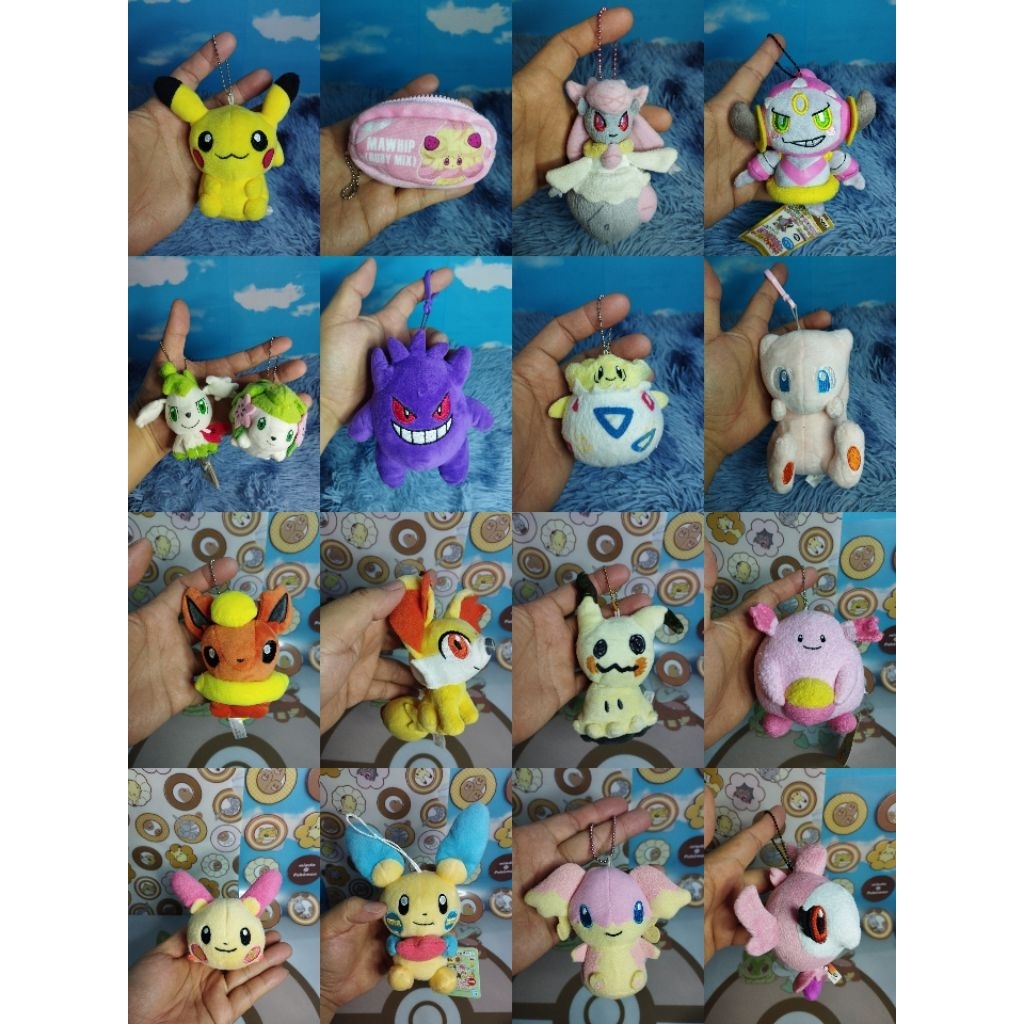 NINTENDO & BANPRESTO POKEMON KEYCHAIN Gantungan Kunci Keychain Pokemon Pikachu Squirtle Charmander E