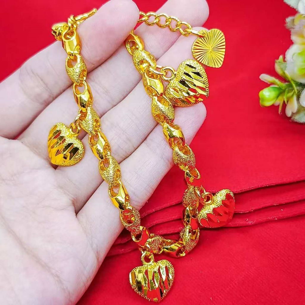 GELANG RANTAI (pajero) LOVE GOLD PERHIASAN EMAS HONGKONG LAPIS EMAS 24K
