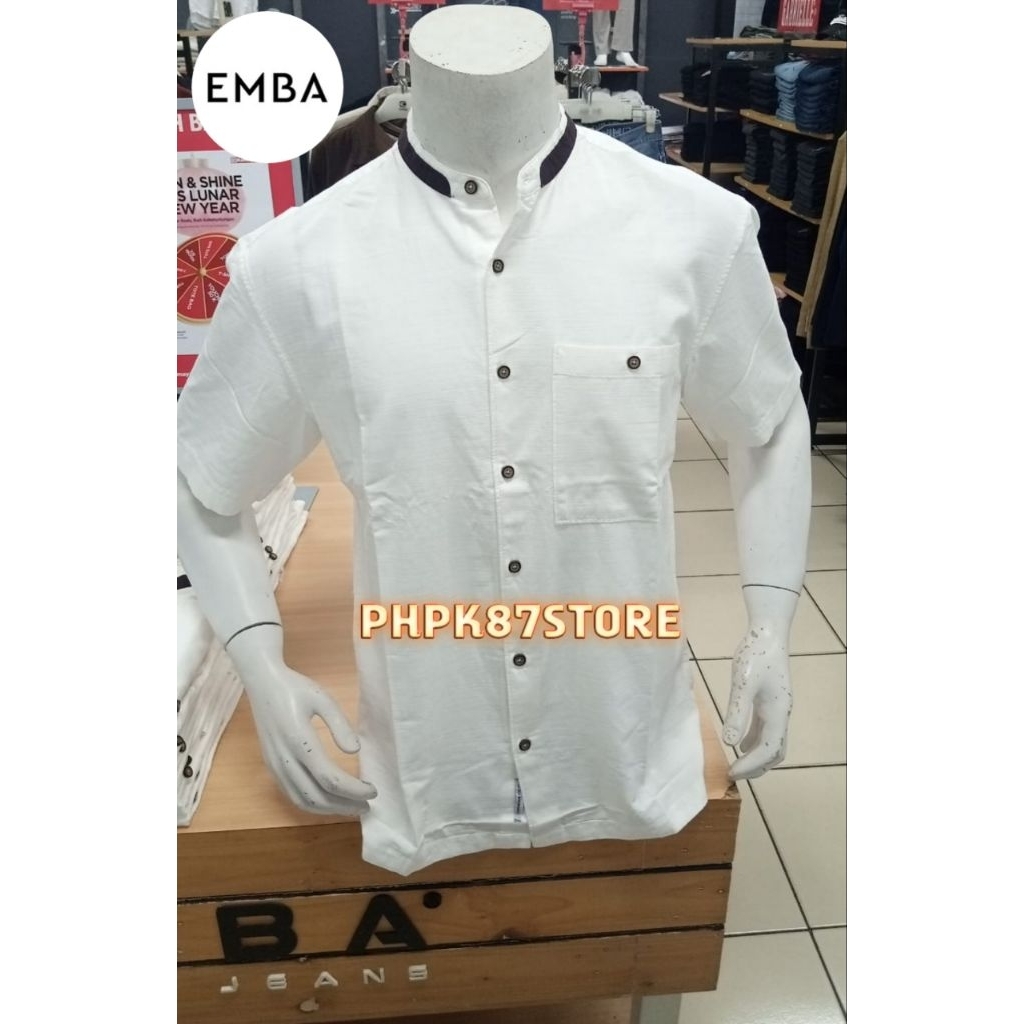 KEMEJA KOKO PENDEK EMBA JEANS ORIGINAL MURAH