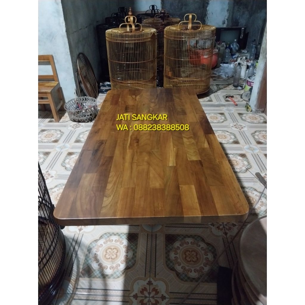 top table fjl laminasi jati