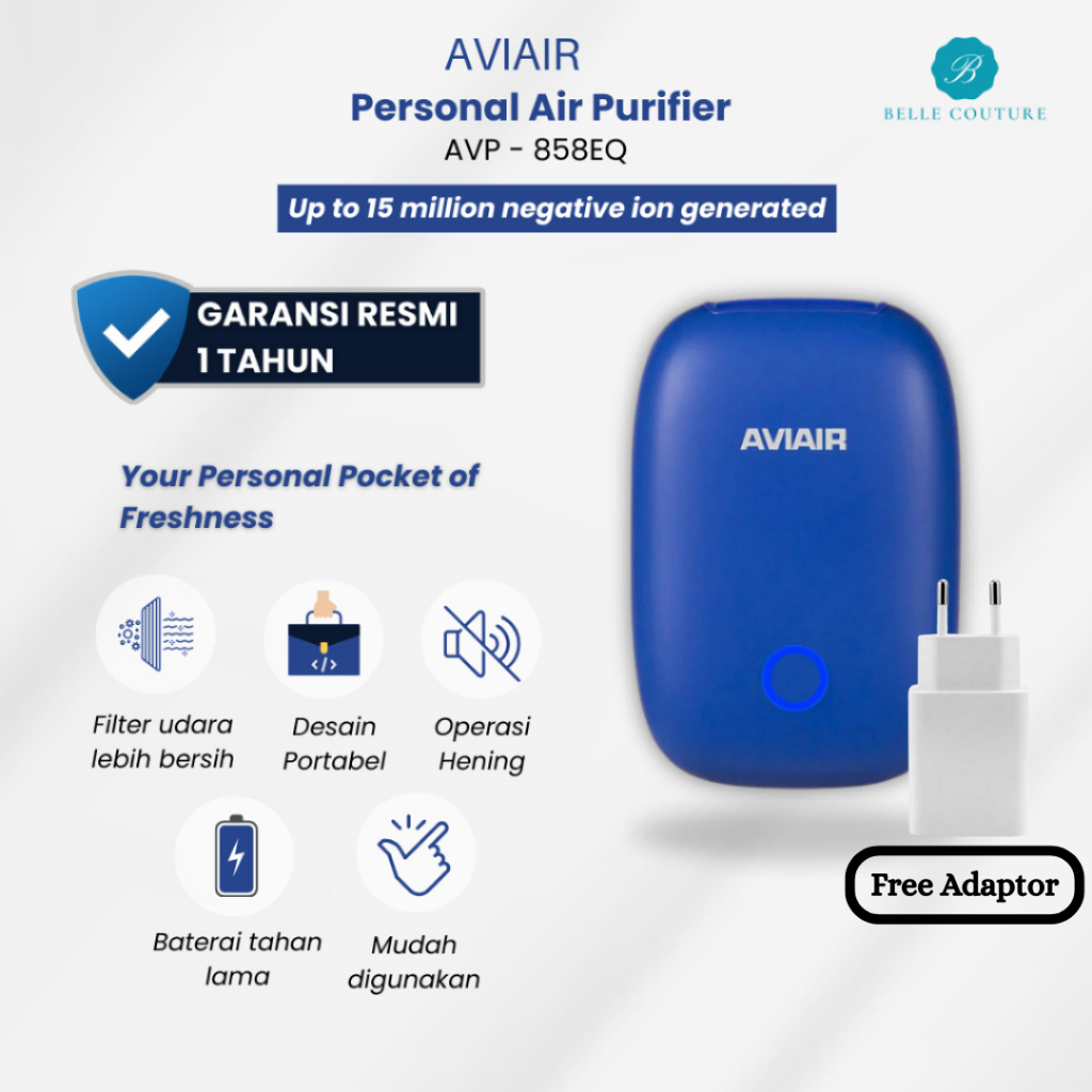 AVIAIR TRAVOPUR CLIP EQ 15 JUTA ION Air Purifier Portable Clip On Kalung