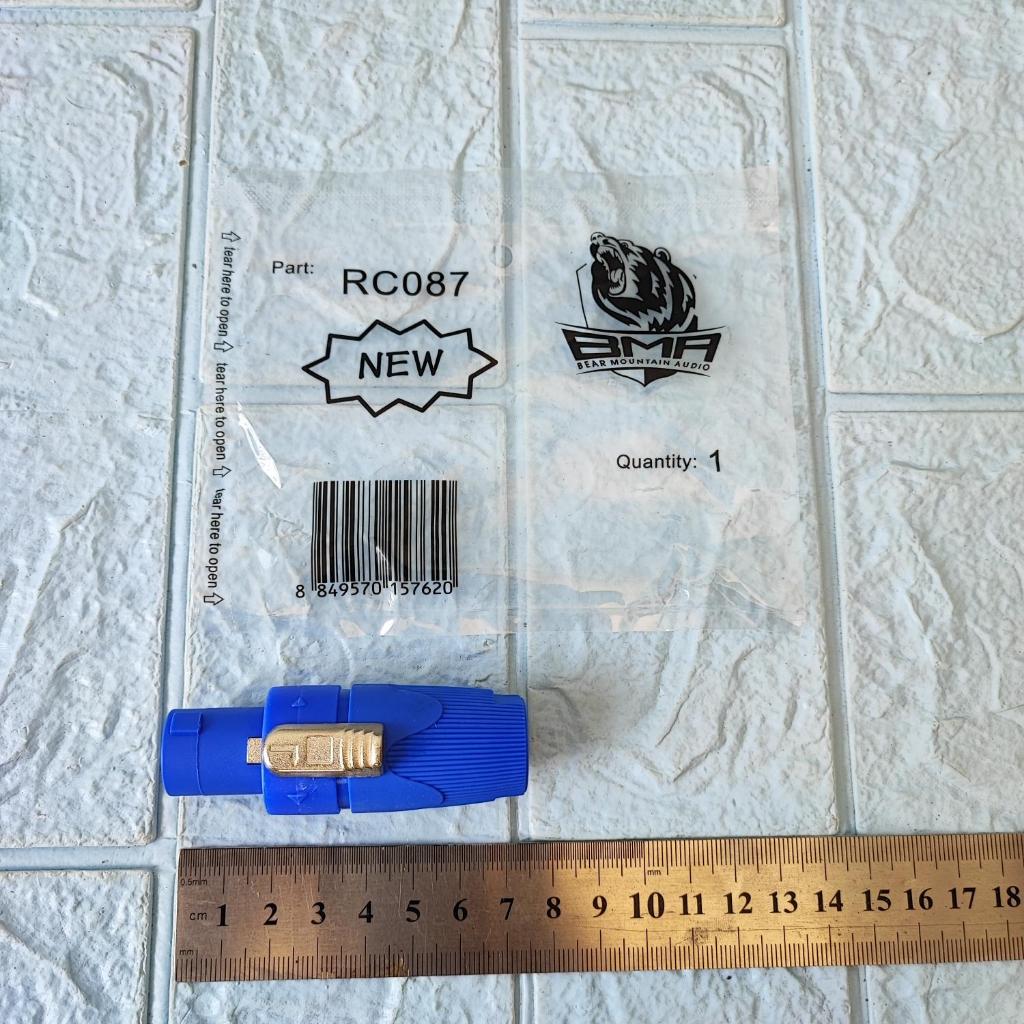 Jeck Spikon Jack Speakon BMA RC087 Connector BMA Biru Speacon Male Original Kualitas Premium