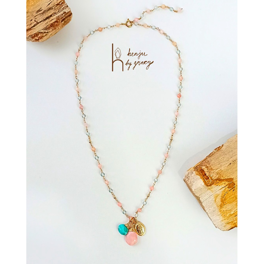 Henju By Gracy | Kalung Gemstone | Gemstone Long Necklace | Birthstone Necklace | Custom Batu Asli