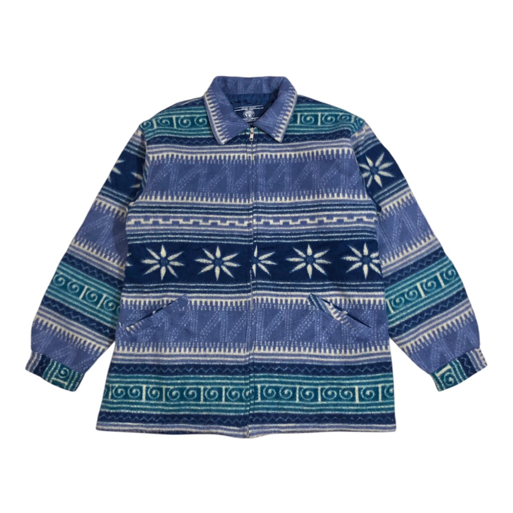 Virgin Voyage Fleece Jacket - Tribal Aztec