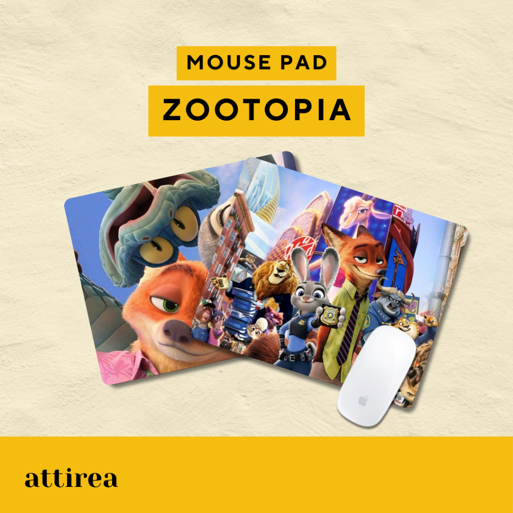 Mouse Pad Zootopia | Alas Mousepad Premium Gaming Antislip Souvenir Hadiah Unik Lucu Kartun Anak