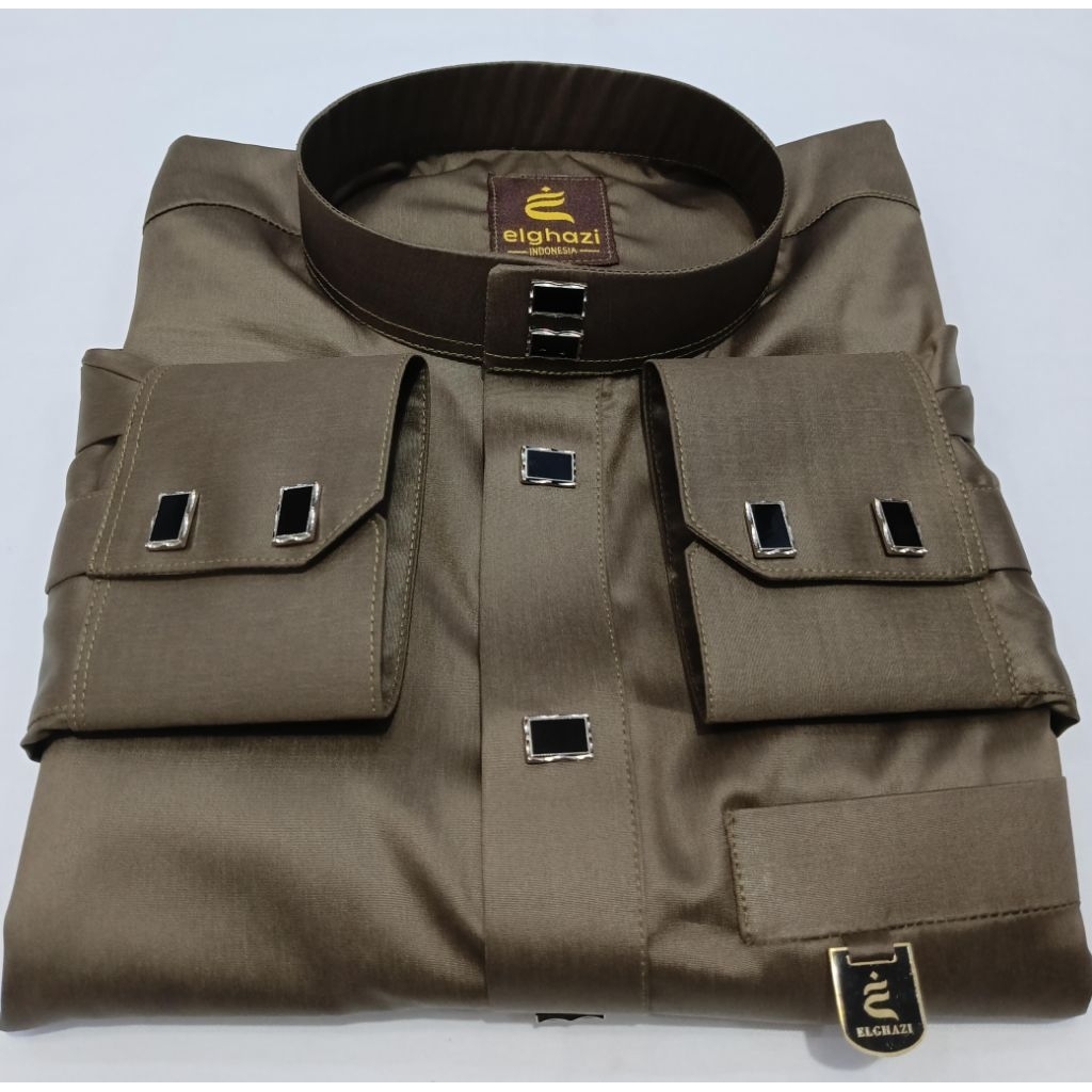 Elghazi [Saudi Basic Jubah 101]  JUBAH COWOK PREMIUM / JUBAH SAUDI GAMIS SAUDI / LENGAN PANJANG /Bah