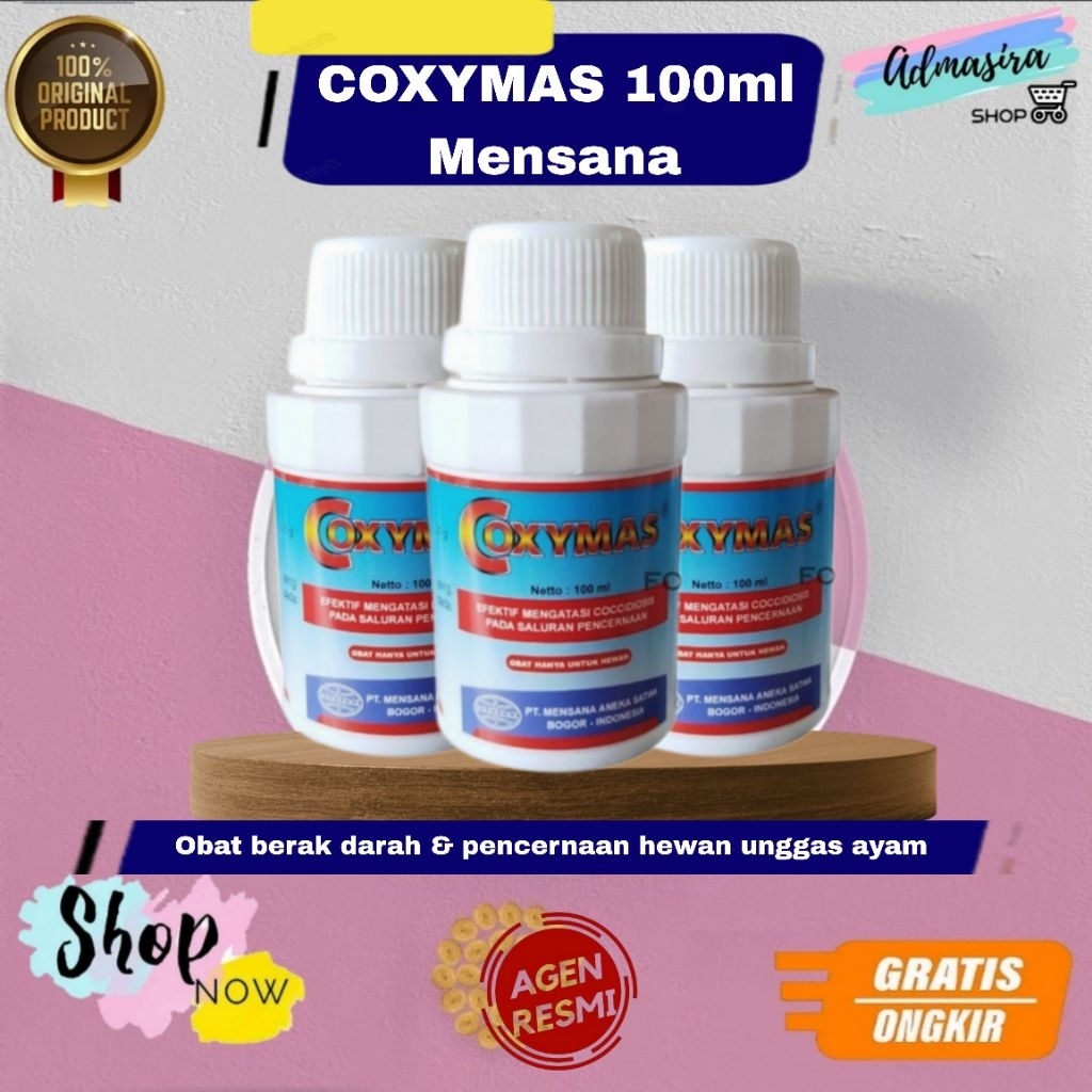 COXYMAS 100ml obat pencernaan berak darah unggas hewan ayam 100 ml