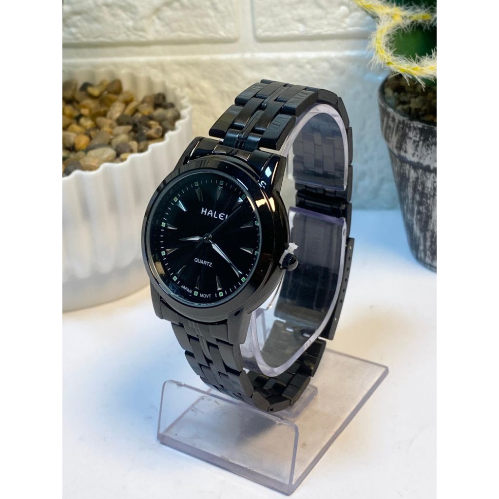 [BISA COD] 5PJ - Jam Tangan Pria Halei 348M - Tali Stainless - Murah