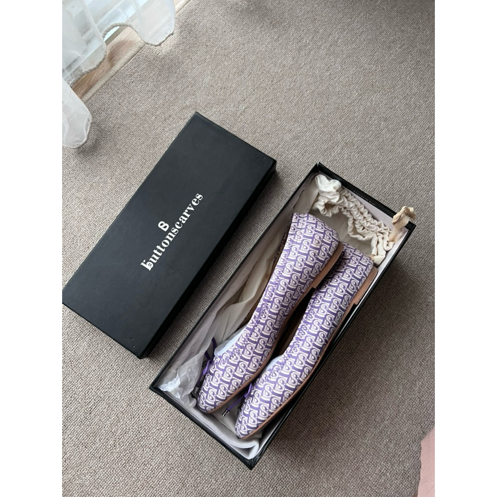 PRELOVED BUTTONSCARVES BIMU FLAT SHOES LAVENDER