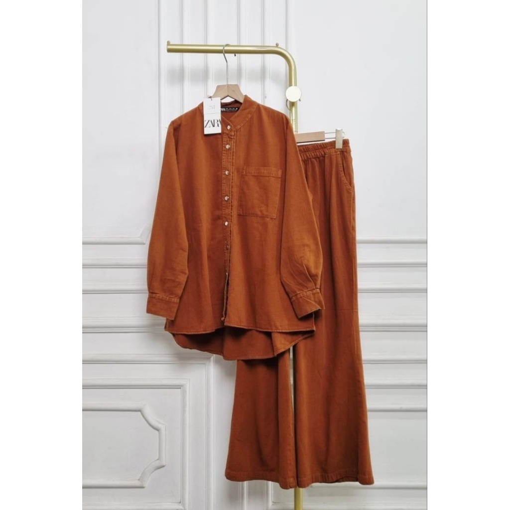 ONESET  SOFT JEANS ZARA CELANA CUTBRAY//SETELAN SOFT JEANS ZARA CELANA CUTBRAY