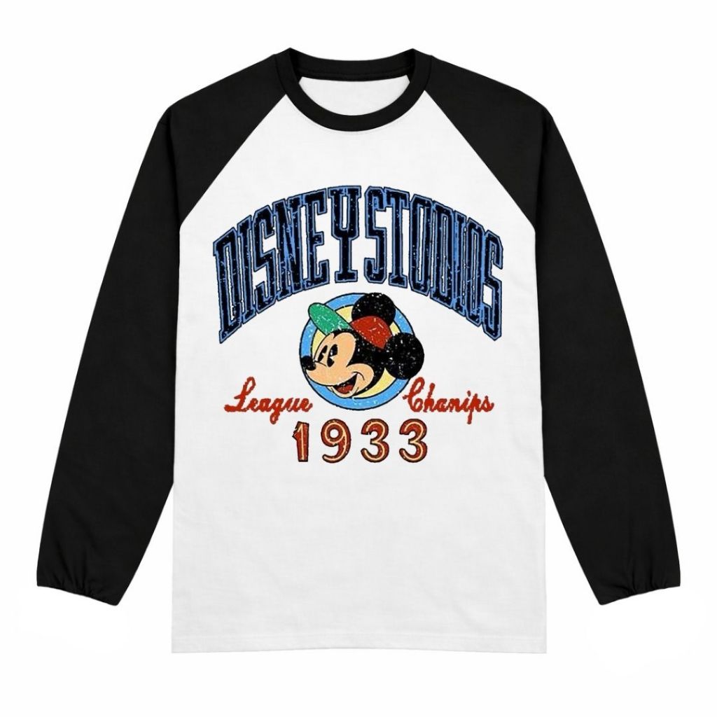 Psycho Crucify "Disney Studios" Raglan Long Sleeve | Kaos Raglan Lengan Panjang | Kaos Pria Wanita |