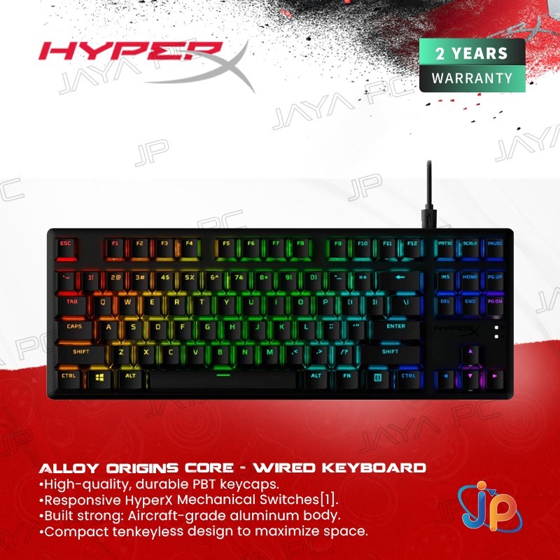 HyperX Alloy Origins Core TKL RGB Wired Gaming Mechanical Keyboard