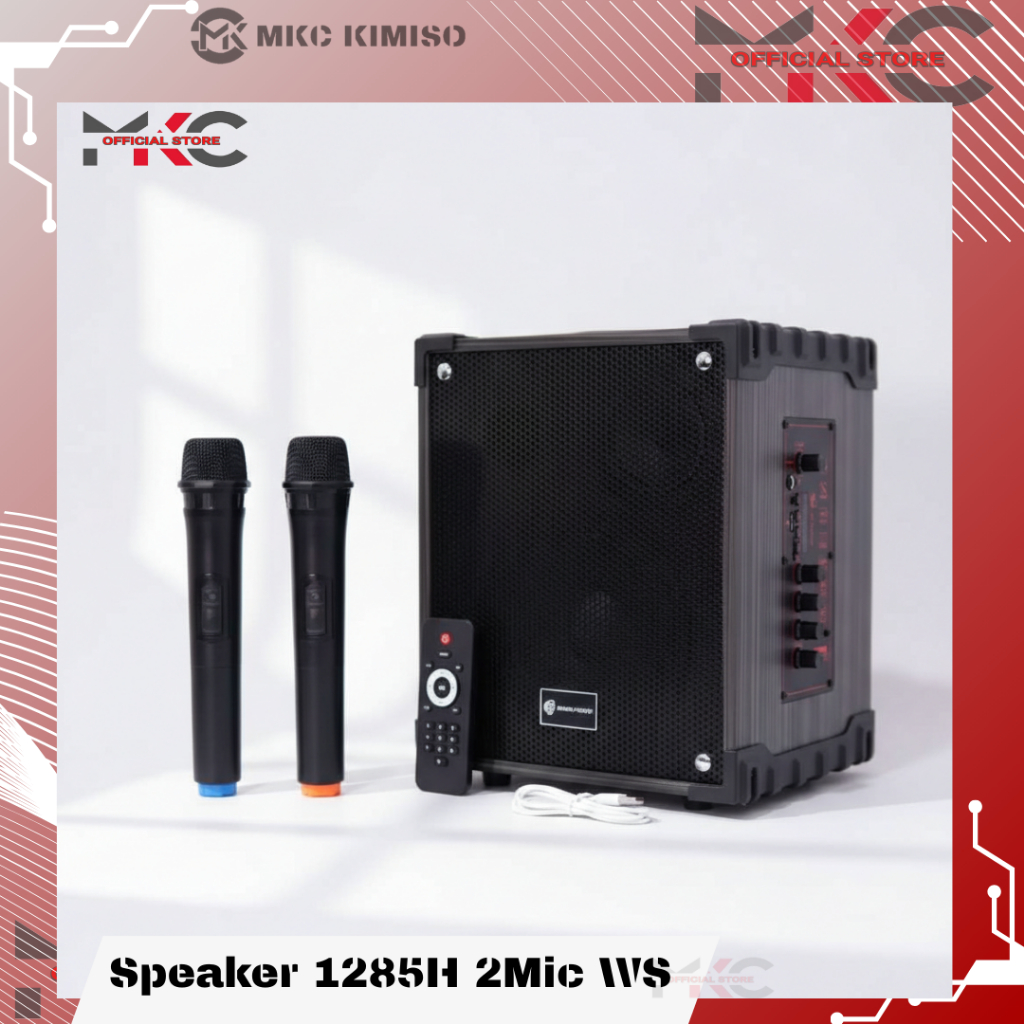 MKC - Kimiso 1285H Speaker Bluetooth Free 2 Microphone Wireless Brain Power