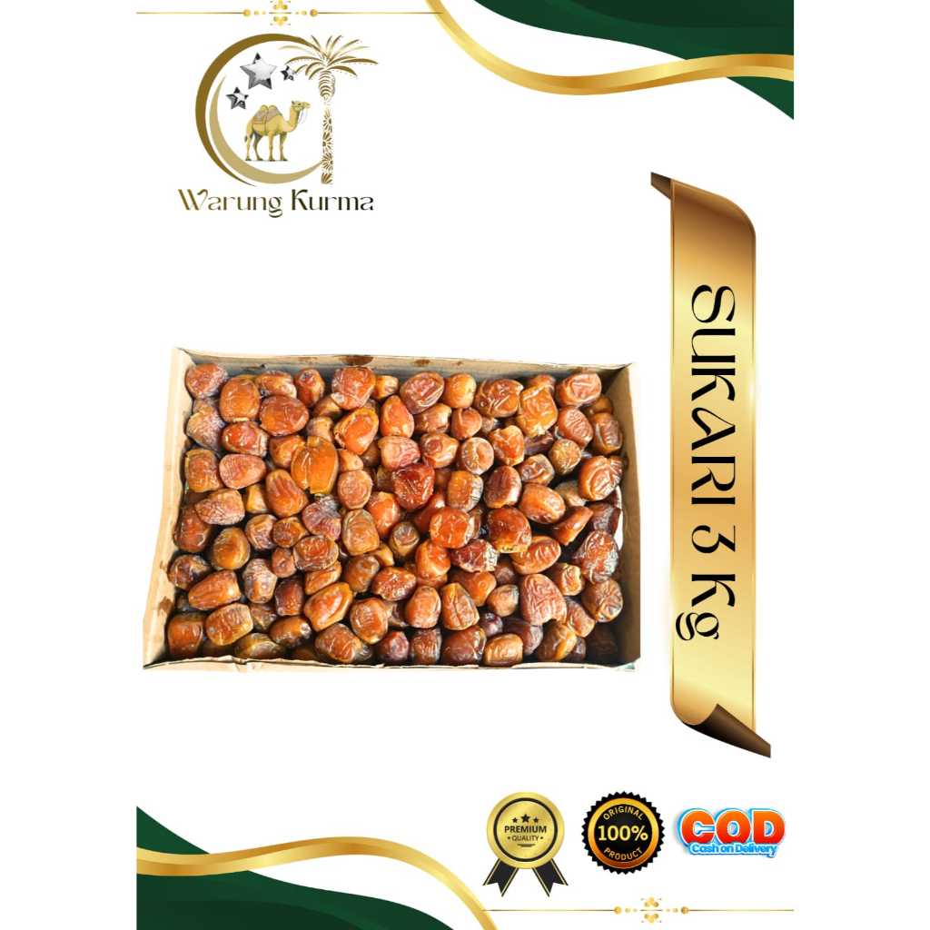 KURMA SUKARI BARU 3KG / KURMA SUKARI EXPT 2028 / SUKARI MADINAH / COD