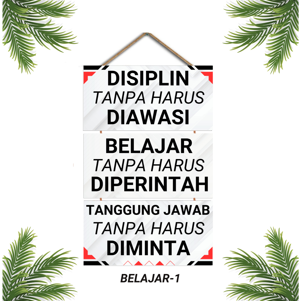 Hiasan Dinding motivasi Belajar model gantung