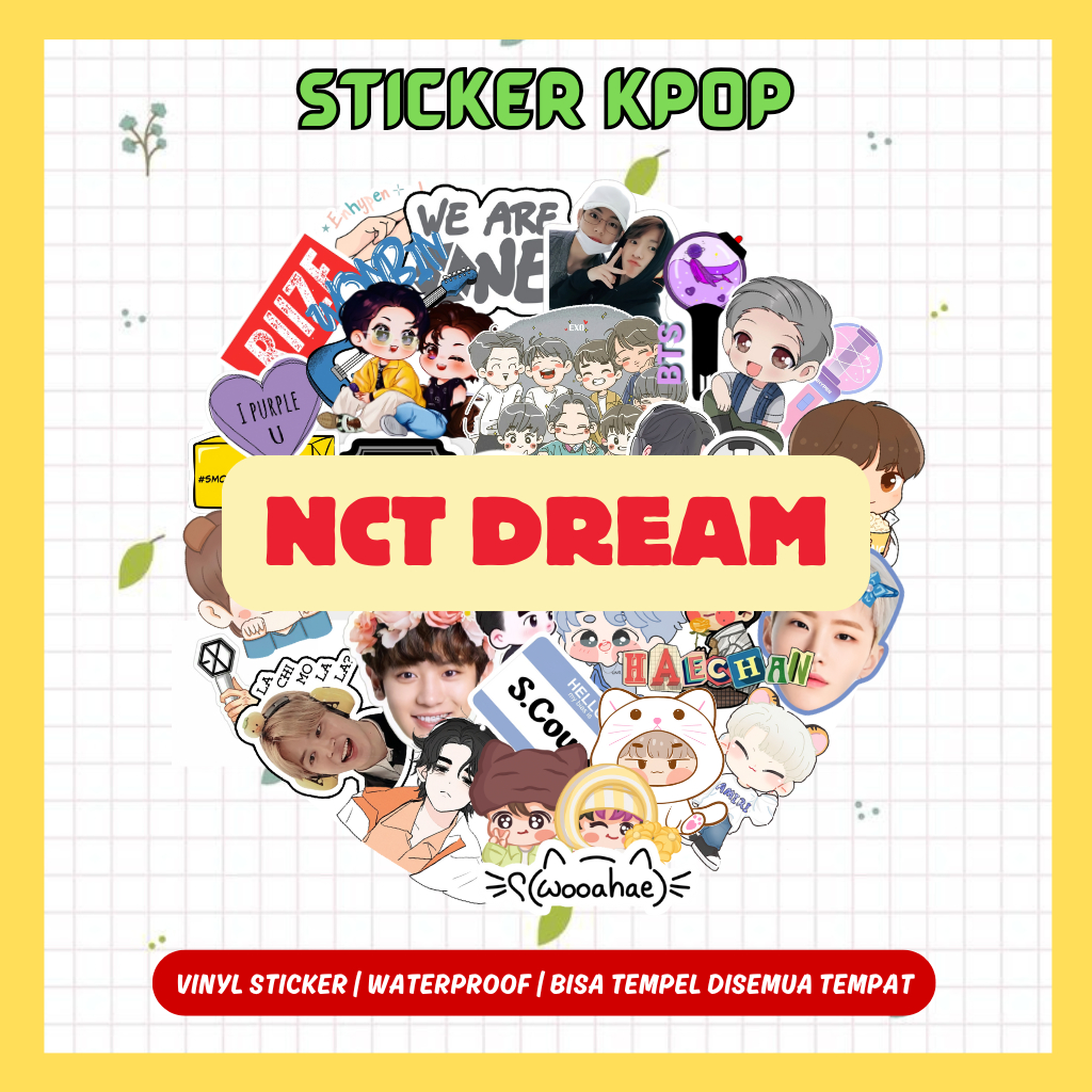 STICKER NCT DREAM WATERPROOF | STIKER NCT DREAM TAHAN AIR (NO CUTTING)