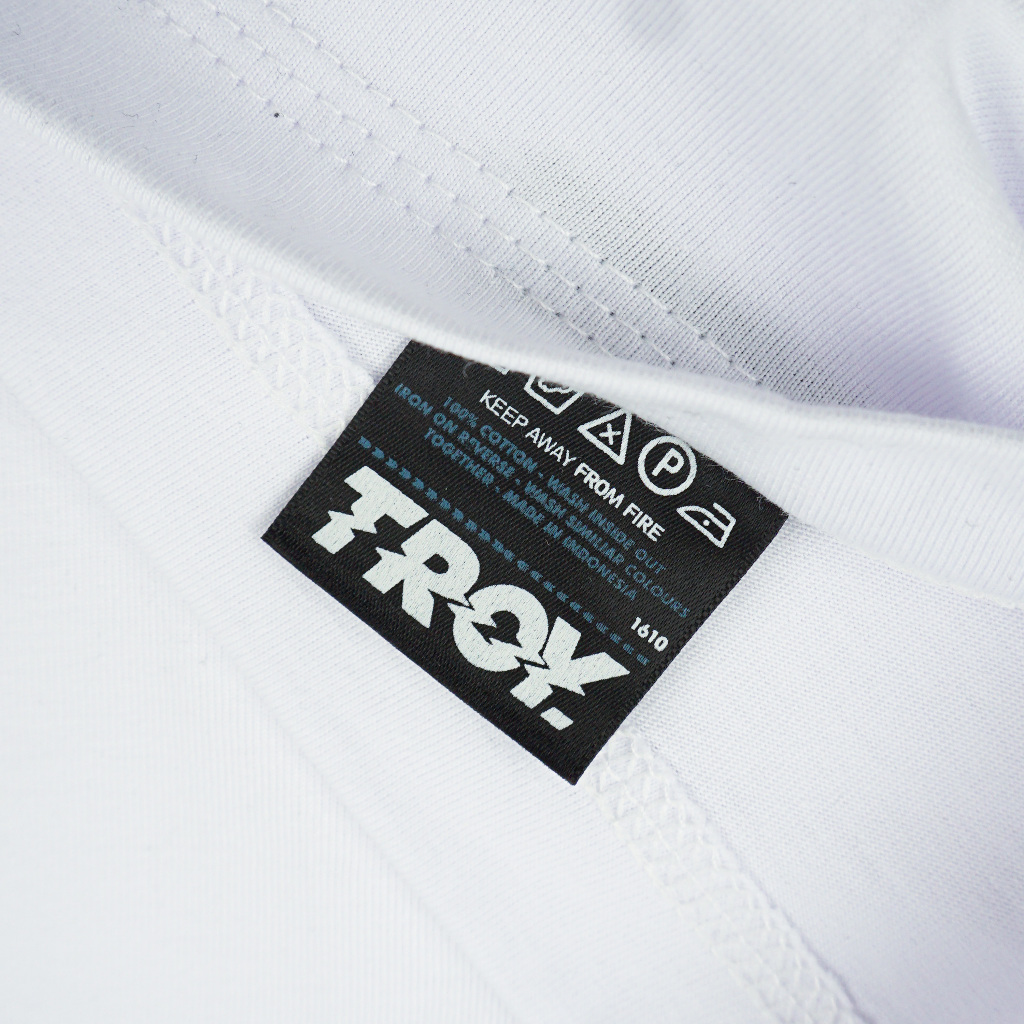 Troy Company Baju Koko Pria Putih Lengan Pendek Kerah Shanghai Assinatura KKD 2478