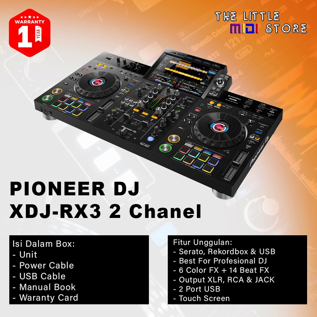 Pioneer DJ XDJ-RX3 XDJRX3 XDJ RX3 DJ Controller 2 Chanel Profesional DJ System Serato DJ Rekordbox