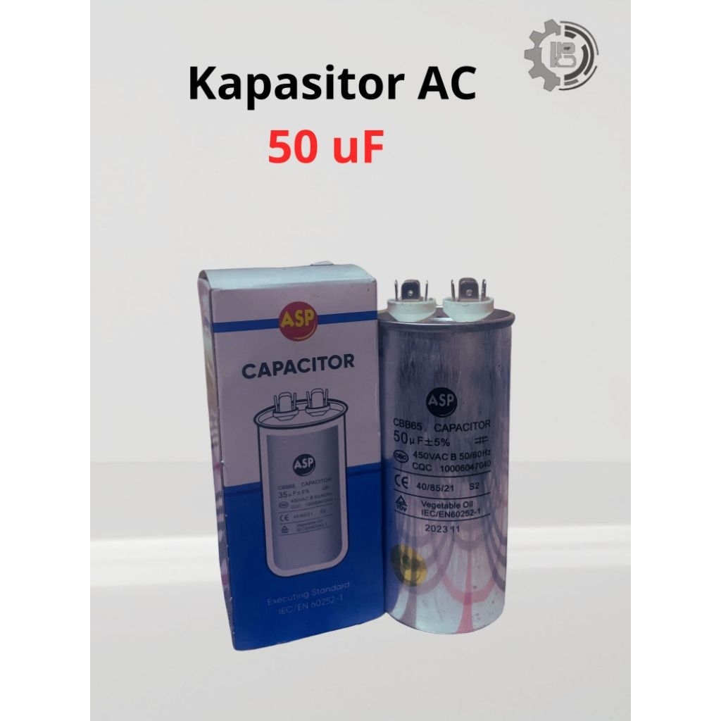 Kapasitor AC Merk ASP 50 UF- 450V