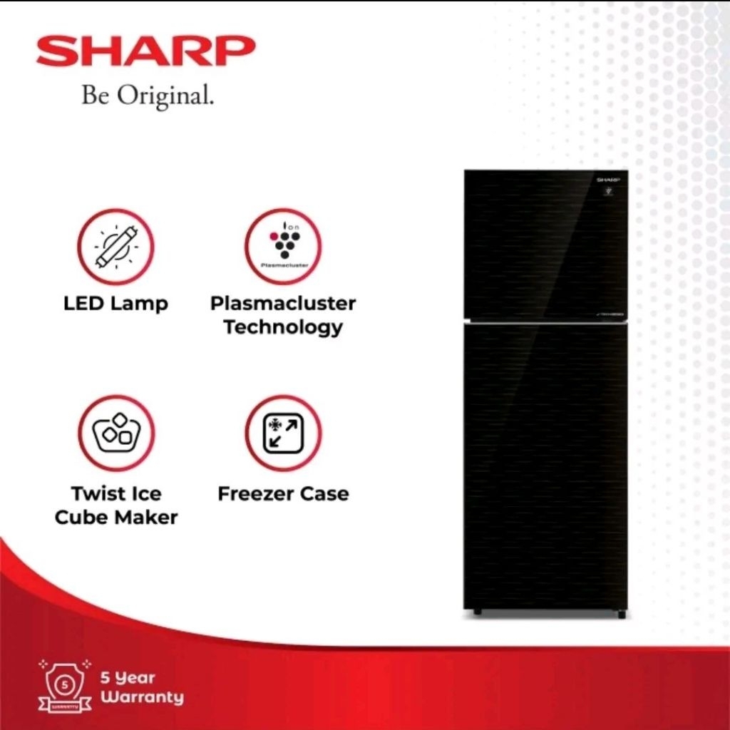 Kulkas Sharp SJ-456GI-MK MS GW | 2 pintu SJ456GI J-Tech Plasmacluster Ion