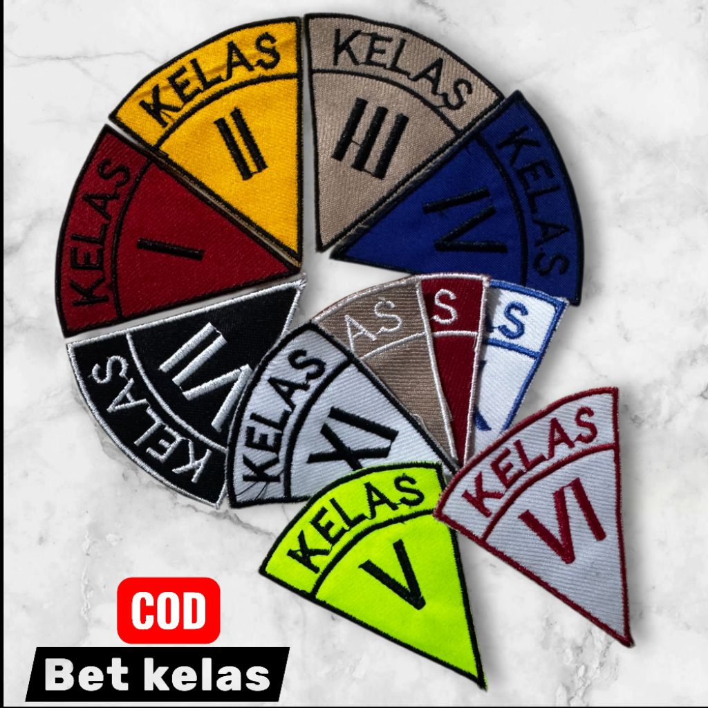 bet kelas untuk seragam sekolah, bet kelas SD, SMP, SMA, bet warna warni