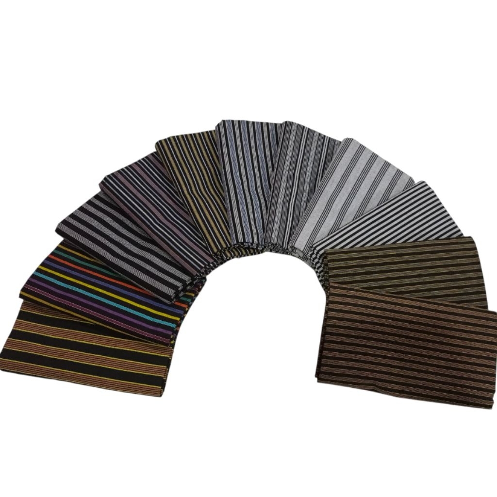 Kain Lurik Garis Prasojo ATBM Nuansa Hitam