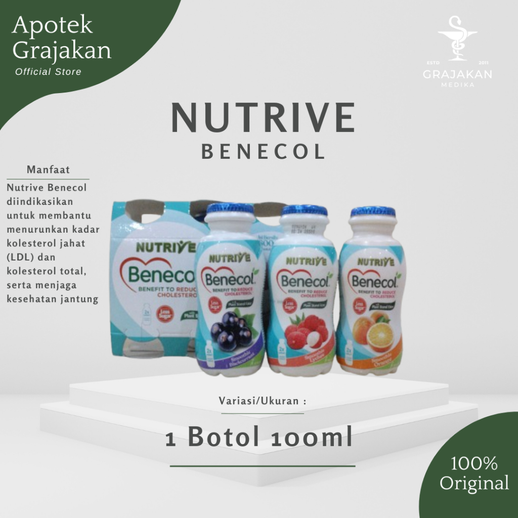 NUTRIVE BENECOL KOLESTEROL 100ML Minuman Penurun Kolestrol