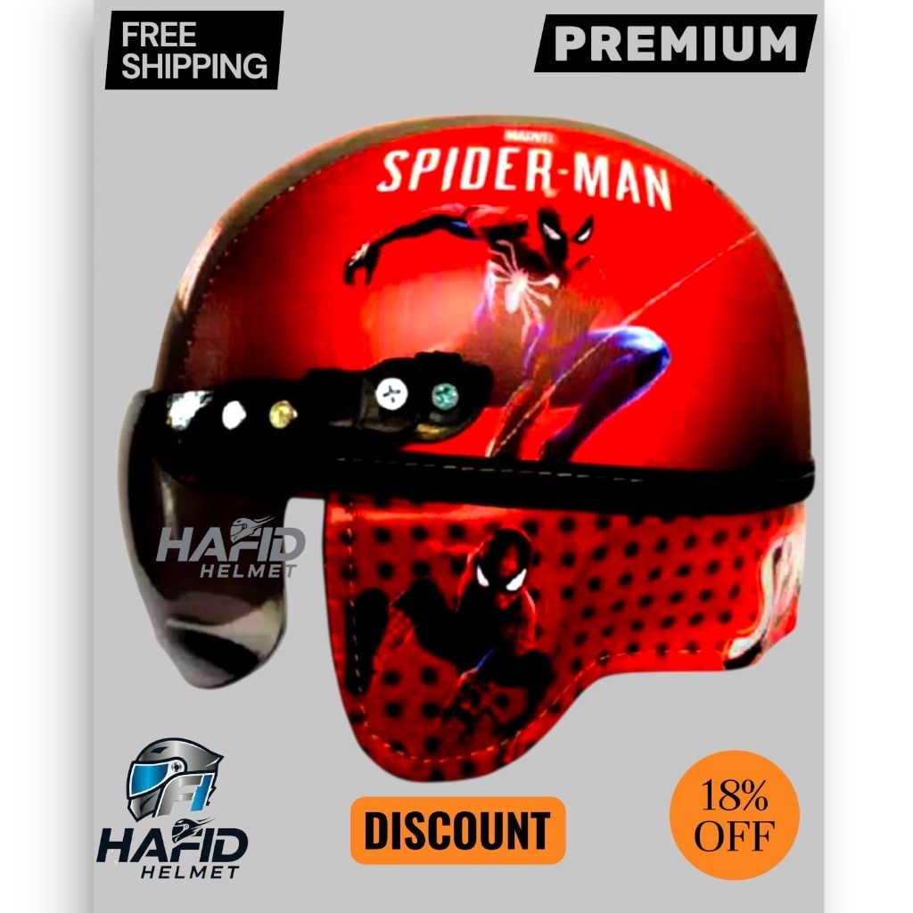 HELM ANAK BERMOTIF SPIDERMAN
