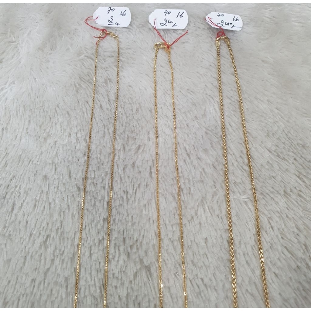 kalung emas kadar 70% berat 2gram , 2,1gram & 2,15gram