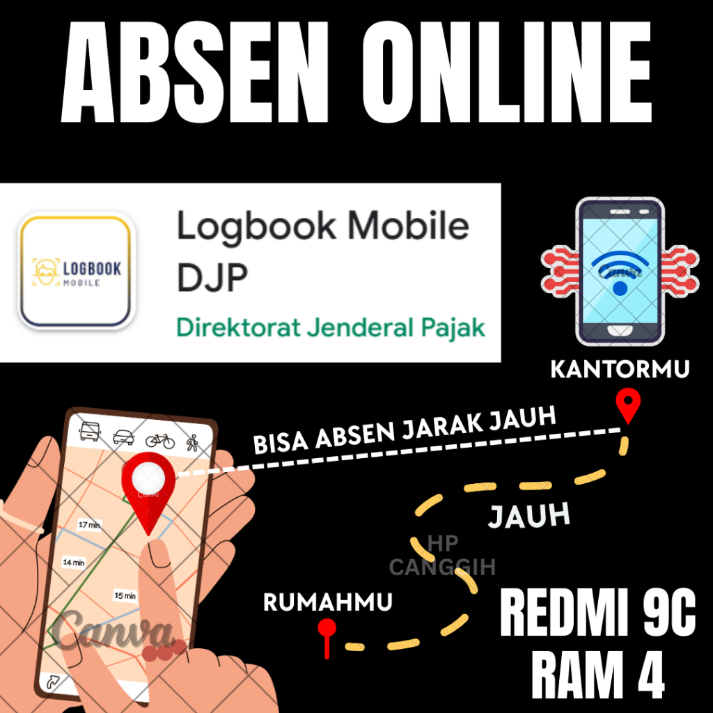 hp absen online fake gps absen jarak jauh redmi 9C ram 4/64 hp bekas pakai 100% original garansi