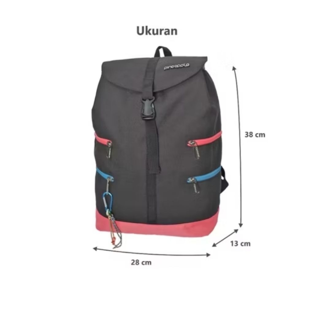 Pineapple Tas Ransel Wanita Hikaru 01 - Tas Sekolah Kuliah Backpack Cewek Trendy