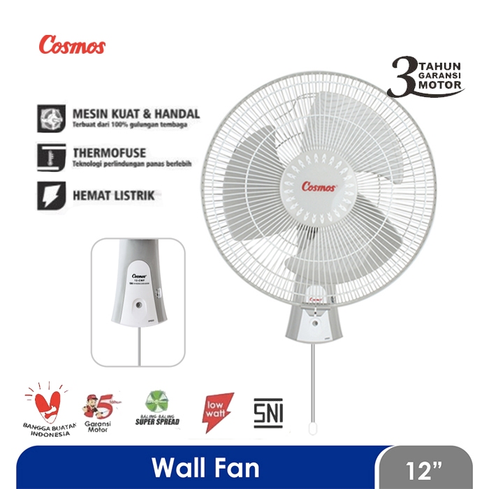 COSMOS WALL FAN / KIPAS ANGIN DINDING - 12CWF / 12 CWF / 12-CWF (12 INCH)
