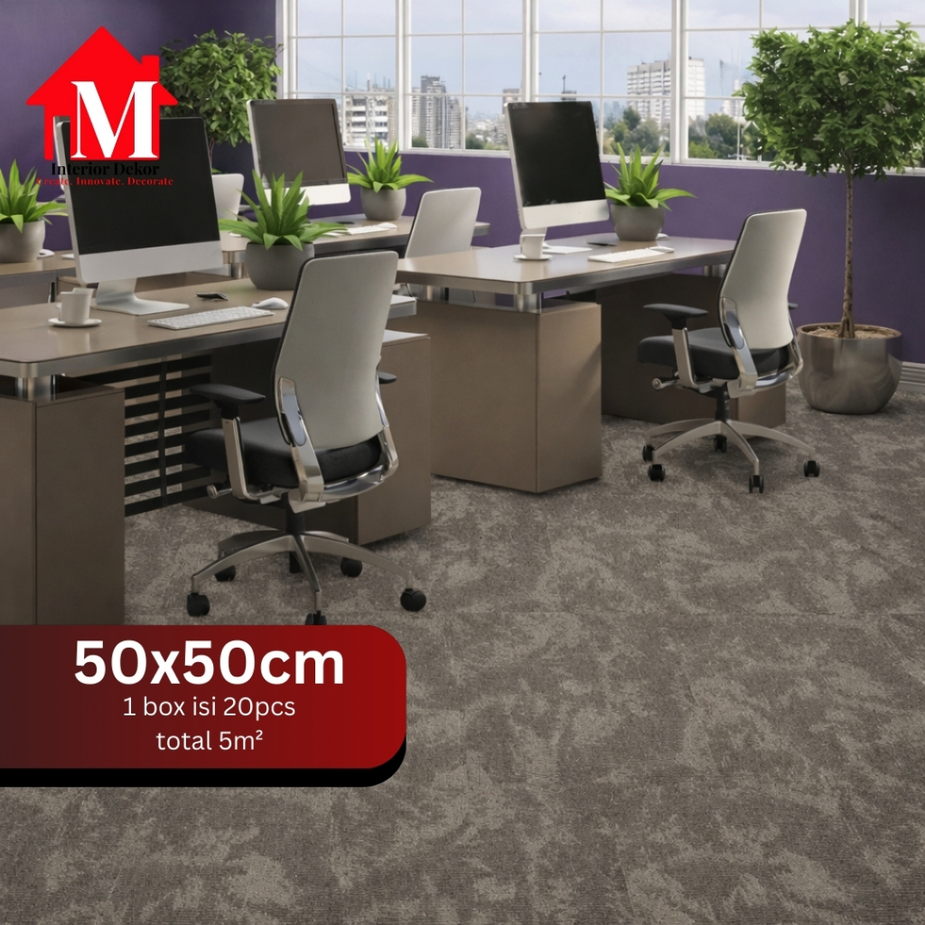 MDEKOR - Karpet Tile Sunrise | Karpet Kantor Isi 20 Pcs Per Box | Harga Adalah Per Box